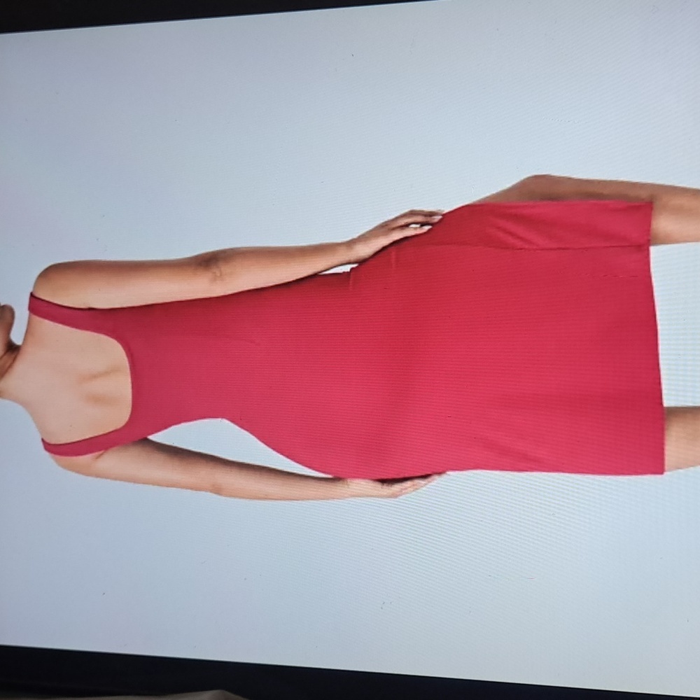 MEDIUM.   SOFTLY ZERO AIRY BACKLESS RUCHED COOL TOUCH MIDI DRESS - Picture 3 of 10